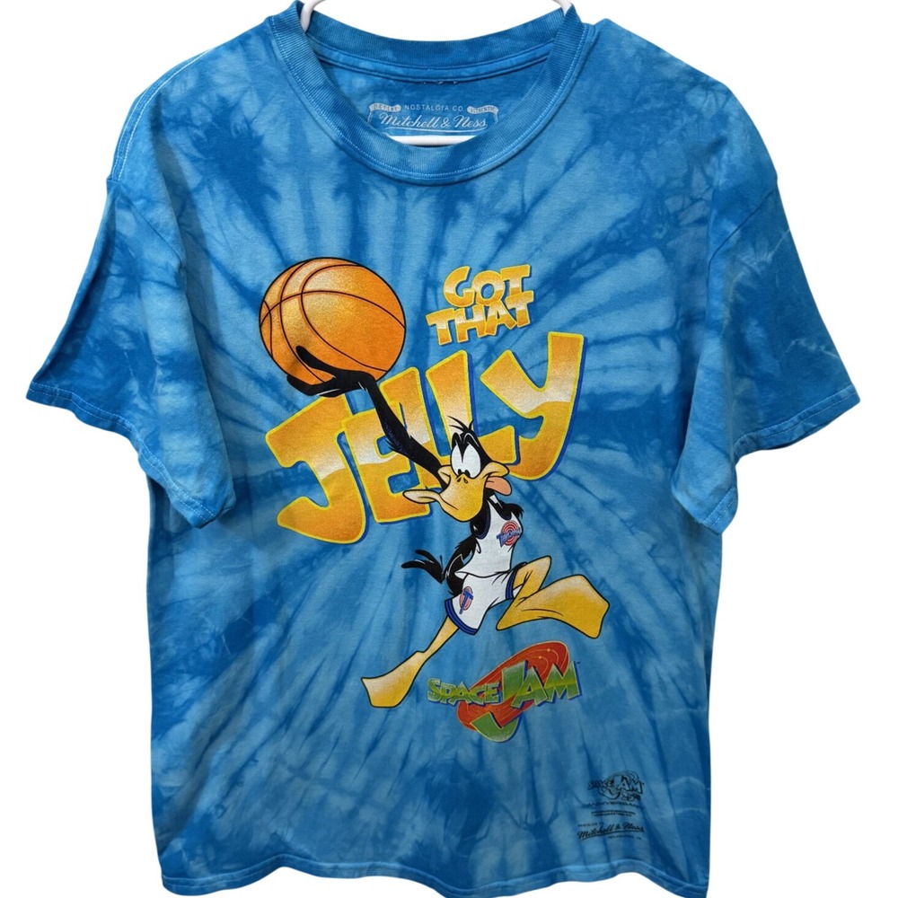 Mitchell & Ness Space Jam Daffy Duck Got That Jelly Tie Dye Shirt Mens Large